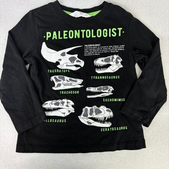 H&M Paleontologist Dinosaur Long Sleeve Tee 2-4 - Picture 1 of 5